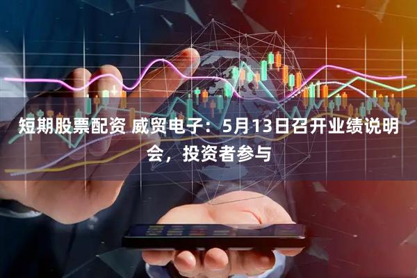 短期股票配资 威贸电子：5月13日召开业绩说明会，投资者参与